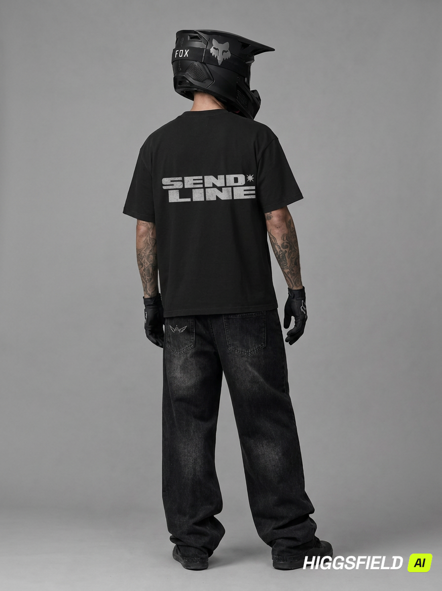BLACK SEND IT TEE