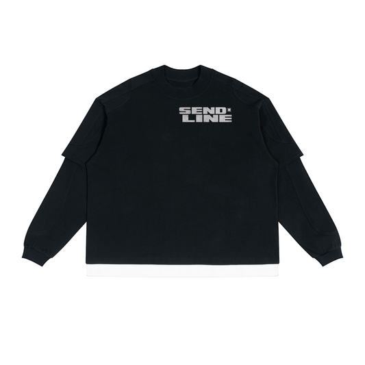 BLACK SENDLINE LAYERED LONG SLEEVE