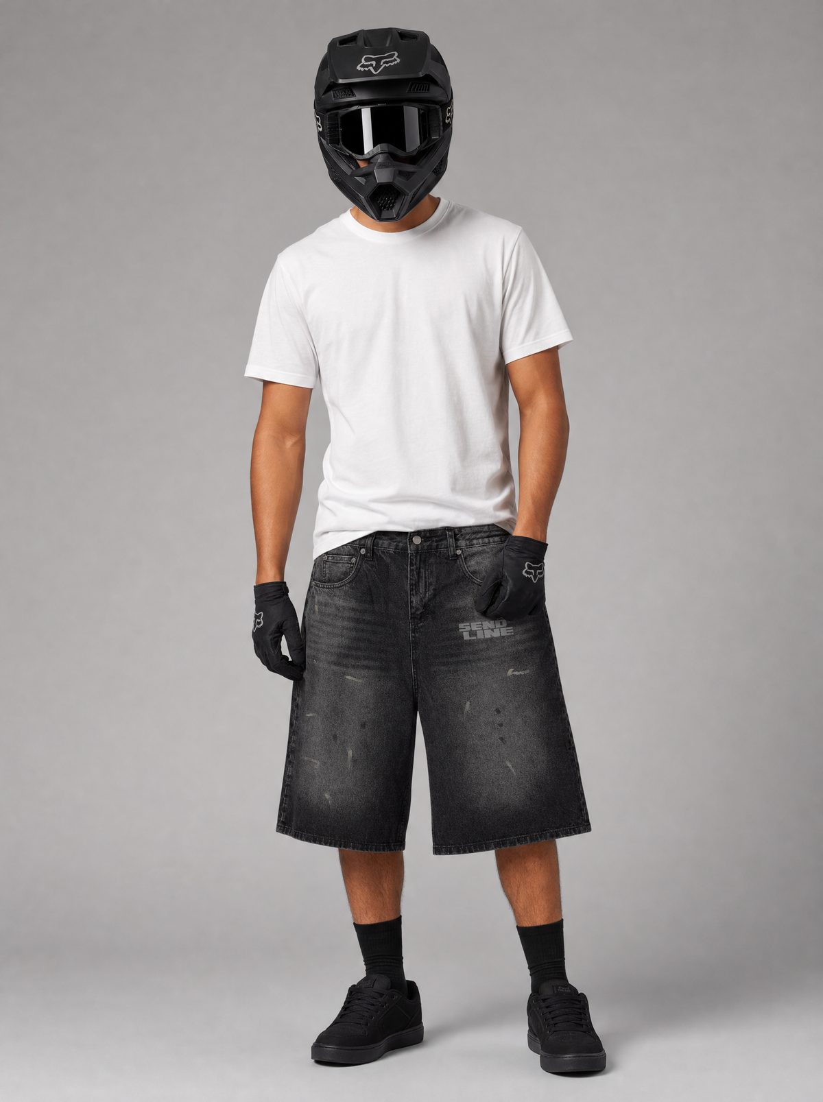 SENDLINE DENIM SHORTS