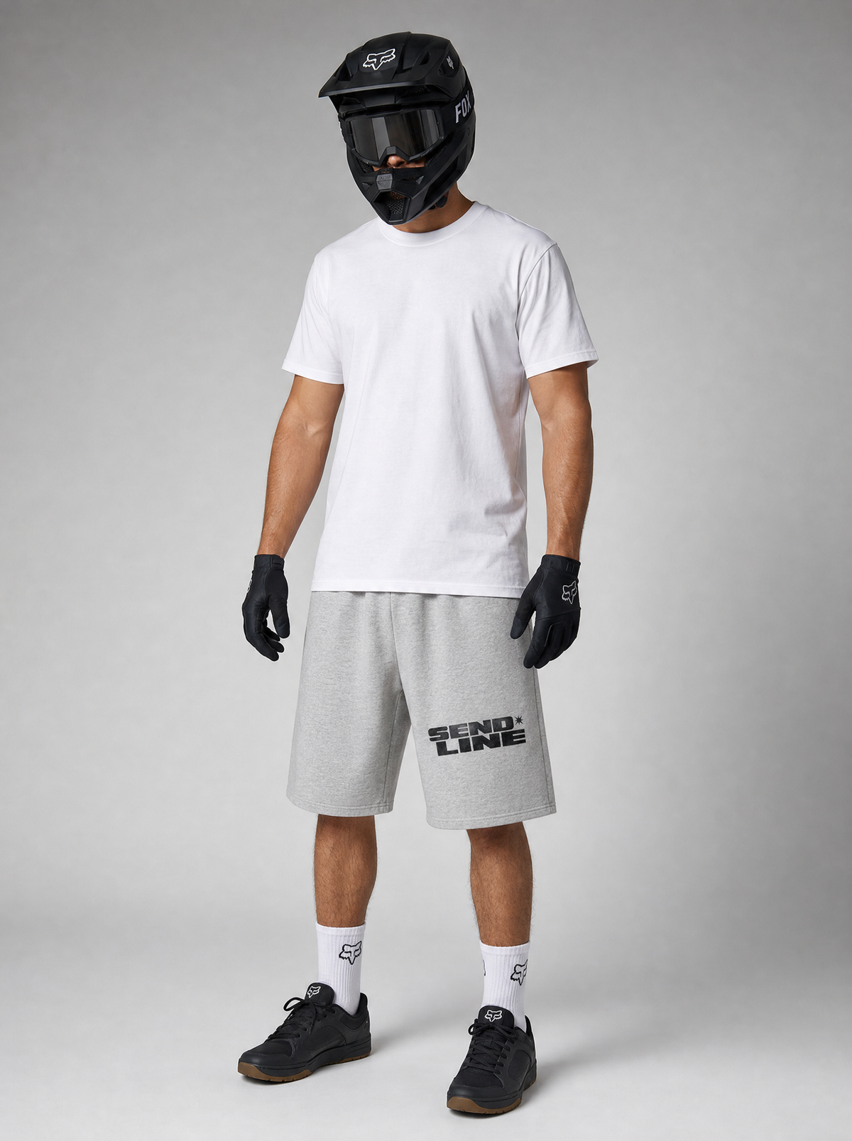 GREY SENDLINE FLEECE SHORTS